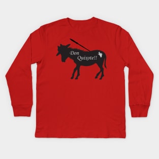 Don Quixote Buckwheat Otay Donkey MUTCD Sign Kids Long Sleeve T-Shirt